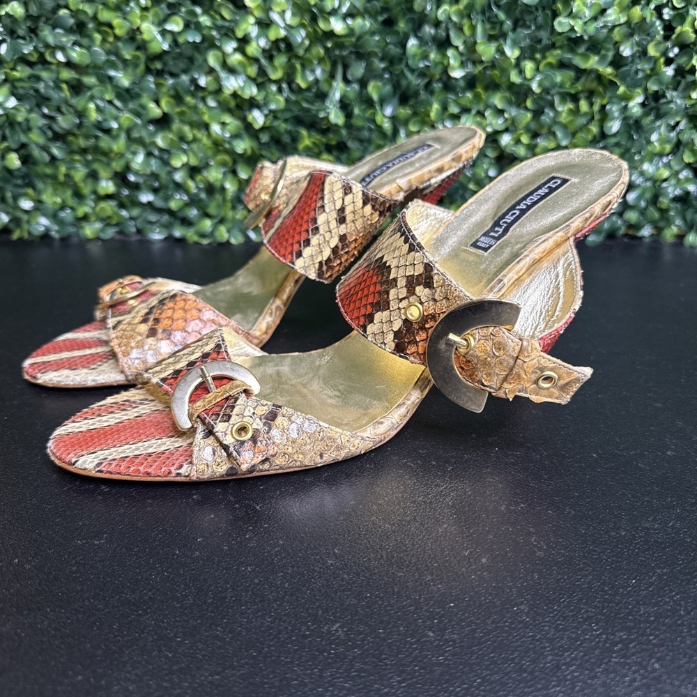 Claudia Ciuti Heels Women's Sz 10 M Snakeskin Stiletto Made in Italy